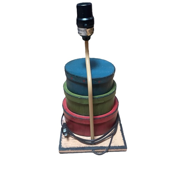 Nantucket primitive stacking boxes lamp - Picture 4 of 5